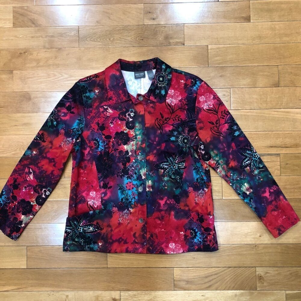 Additions by Chico's Long Sleeve Vibrant Multicolor Blazer Jacket Size 3 (US XL) - Picture 6 of 11